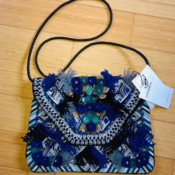 ANTIK BATIK PARIS Kilan Crossbody bag! Custom gems added for a little bling! - Picture 9 of 10